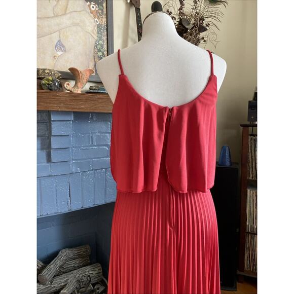 Vintage Jody T California Accordion Pleat Cami Midi Tank Cocktail Dress Disco S - Picture 5 of 13
